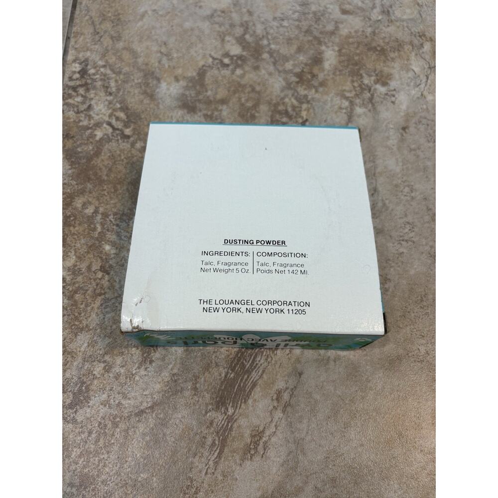 Vintage April In Paris Dusting Powder & Puff Gift‎ Set 5 Oz  Floral Box Unused - Picture 3 of 4